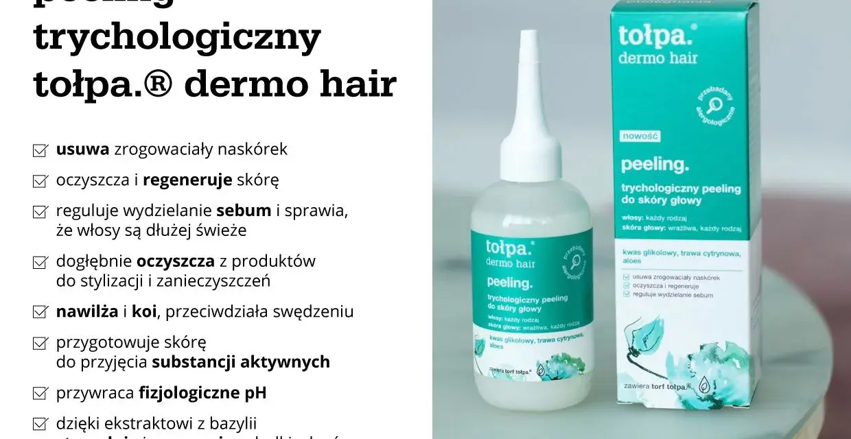 Peeling trychologiczny Tołpa dermo hair do skóry głowy przetłuszczającej się. Oczyszcza, regeneruje i reguluje sebum, zapewniając dłużej świeże włosy.